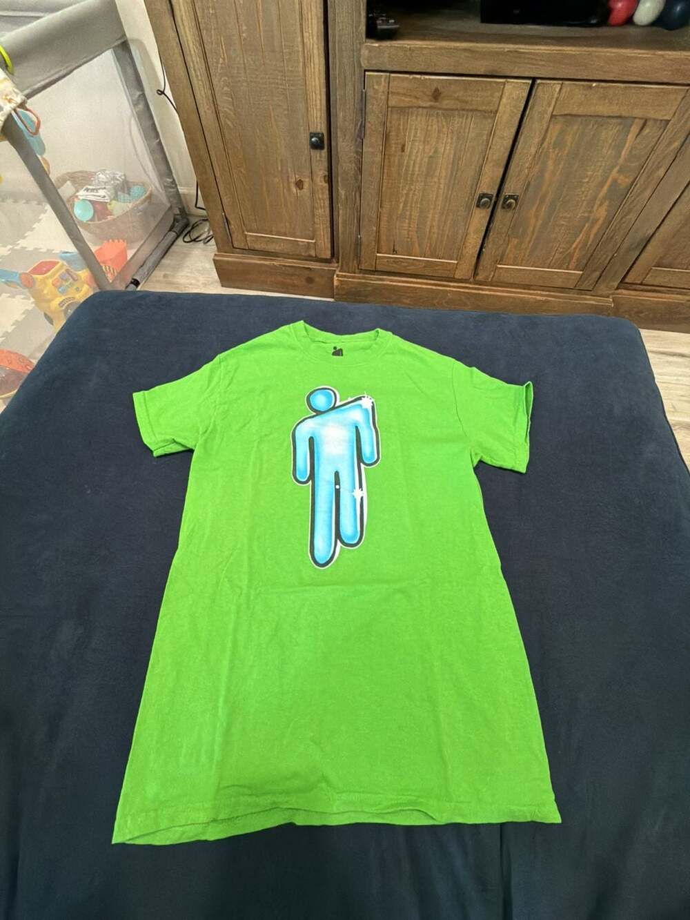 Billie Eilish Official Blohsh Logo Green Graphic T-Shirt